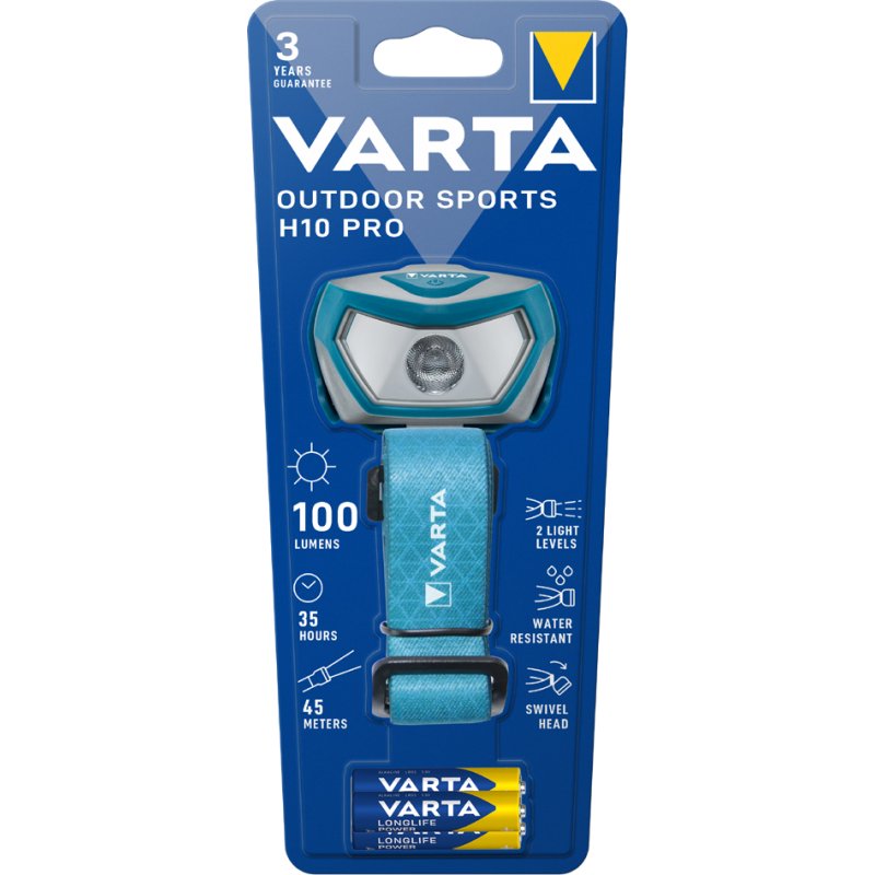 VARTA hoofdlamp Outdoor Sports H10 Pro blauw/grijs