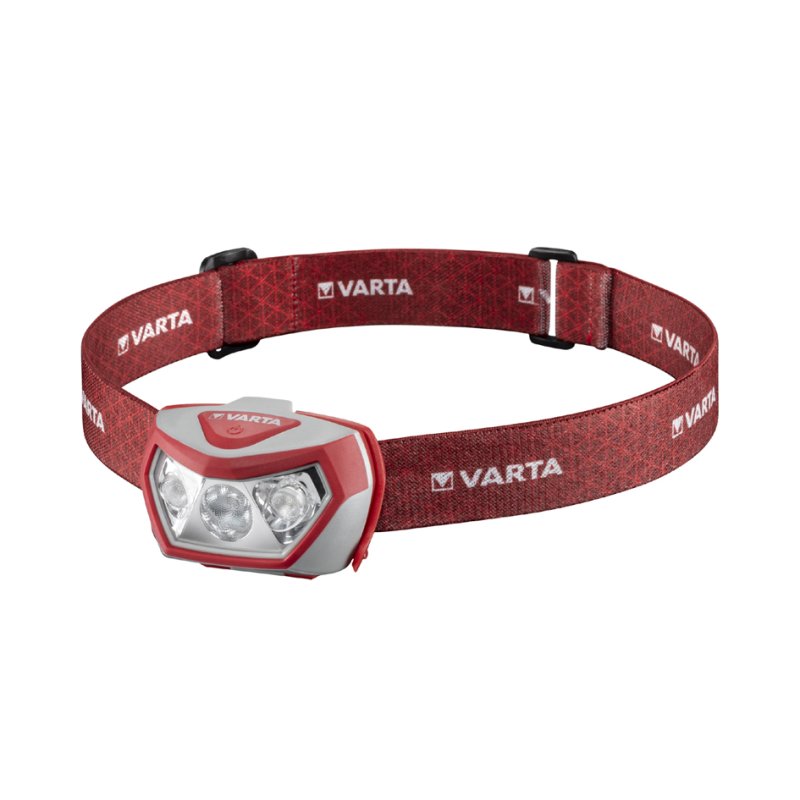VARTA LED hoofdlamp Outdoor Sports H20 Pro, rood/grijs