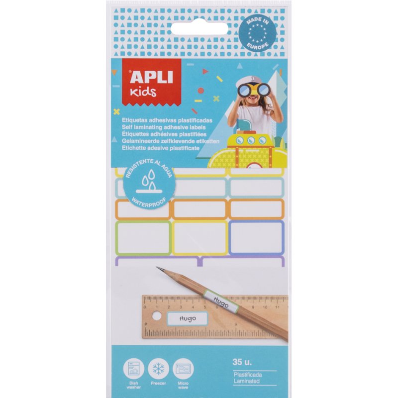 APLI kinderetiketten, zelfklevend, gemengde kleuren