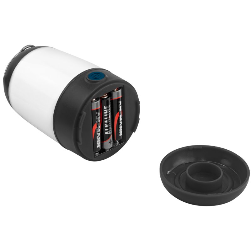 Mini kampeerlamp, kunststof behuizing, zwart