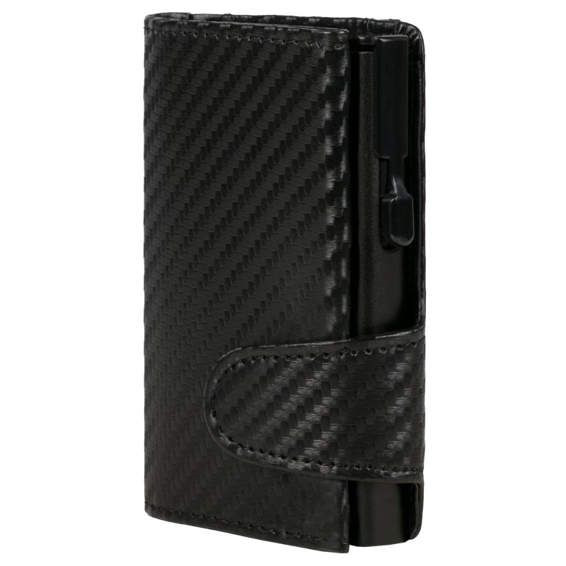 CLICKSAFE Portemonnee met kaarthouder, kunstleer, zwart