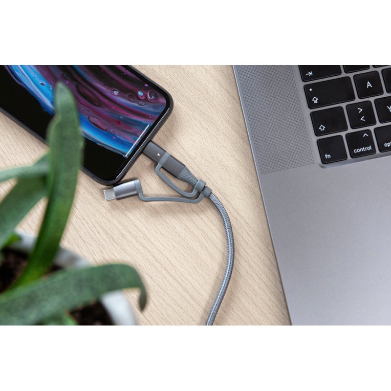 ANSMANN 3-in-1 data- en oplaadkabel Lightning/USB-C/Micro-USB
