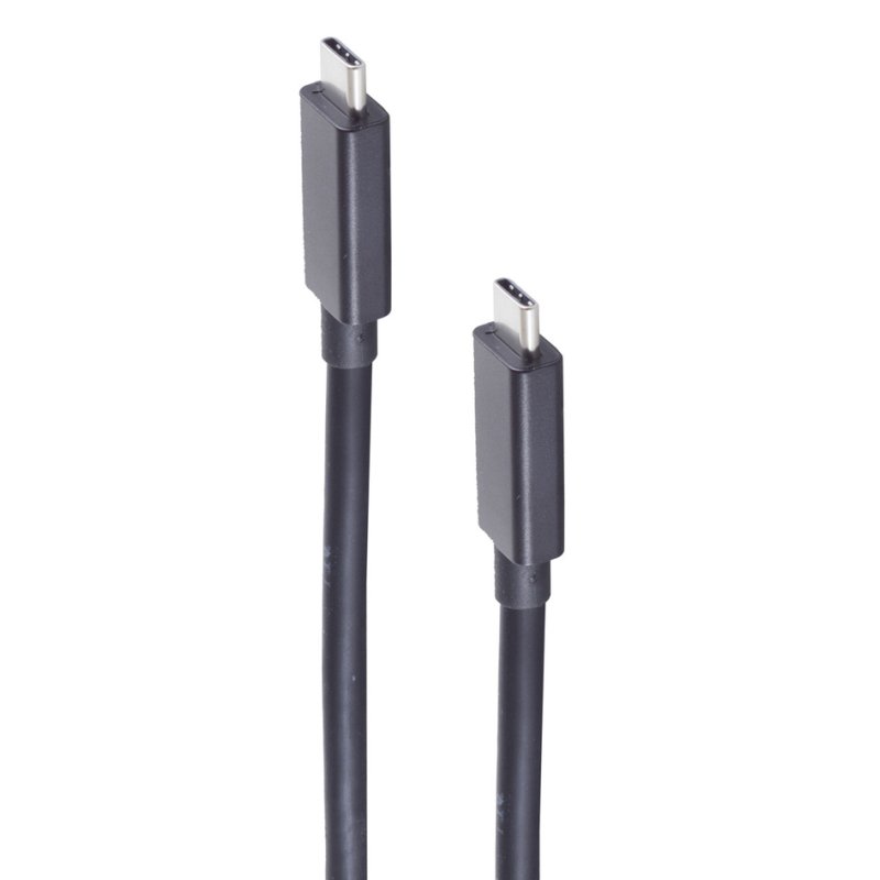 shiverpeaks USB 4.0 kabel USB-C naar USB-C 0,25m zwart