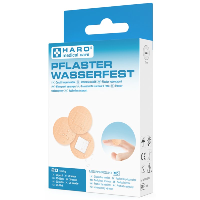 HARO pleister waterafstotend rond huidskleur 20 stuks