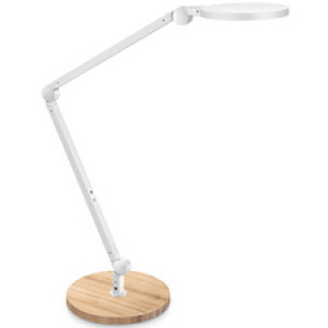 CEP LED bureaulamp GIANT Silva, eiken/wit