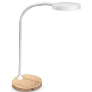 CEP LED bureaulamp FLEX Silva, eiken/wit