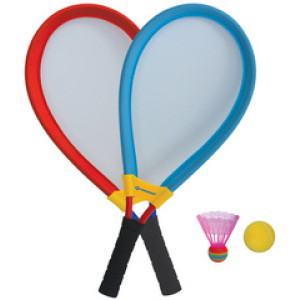 Groot tennissetje, blauw/rood