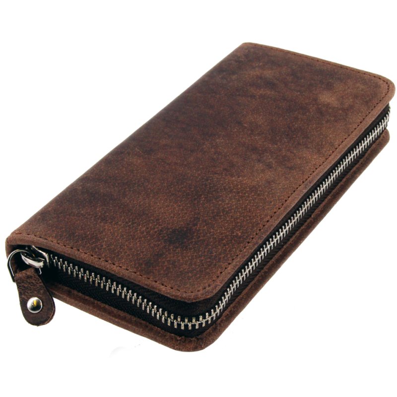 Alassio pennenkoker voor 3 schrijfwaren, grijs hunterleder