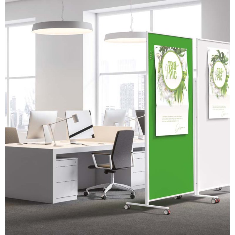 magnetoplan Design-Whiteboard Vario White Edition, dubbelzijdig, 1000 x 1800 mm, wielen