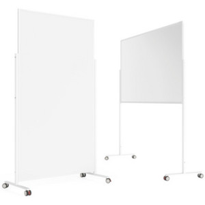 magnetoplan Design-Whiteboard Vario White Edition, dubbelzijdig, 1000 x 1800 mm, wielen