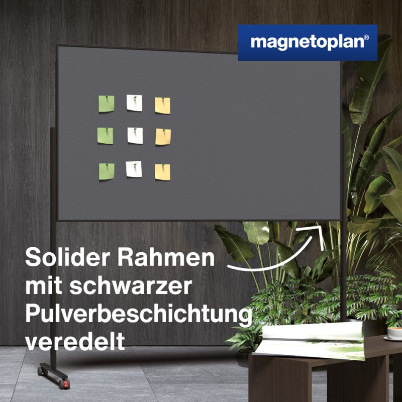 magnetoplan moderatietafel VarioPin, dubbelzijdig, vlamvertragende viltoppervlak, 100x180 cm