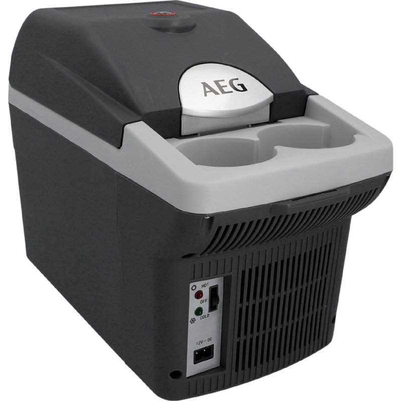 AEG koelbox 6 liter met warmhoudfunctie, 12V auto-aansluiting, zwart