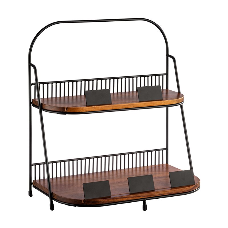 APS Etagère, 2-laags, zwart, hoogte: 400 mm