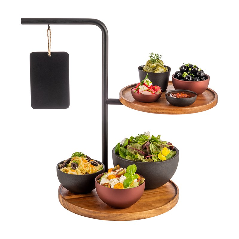 APS Etagère IRON zwart 2-laags hoogte 440 mm