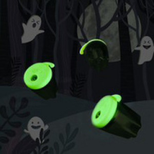 Kores Dubbele puntenslijper 'Spooky', zwart/wit