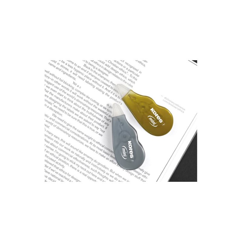 Kores Mini Metallic Style correctieroller voor eenmalig gebruik