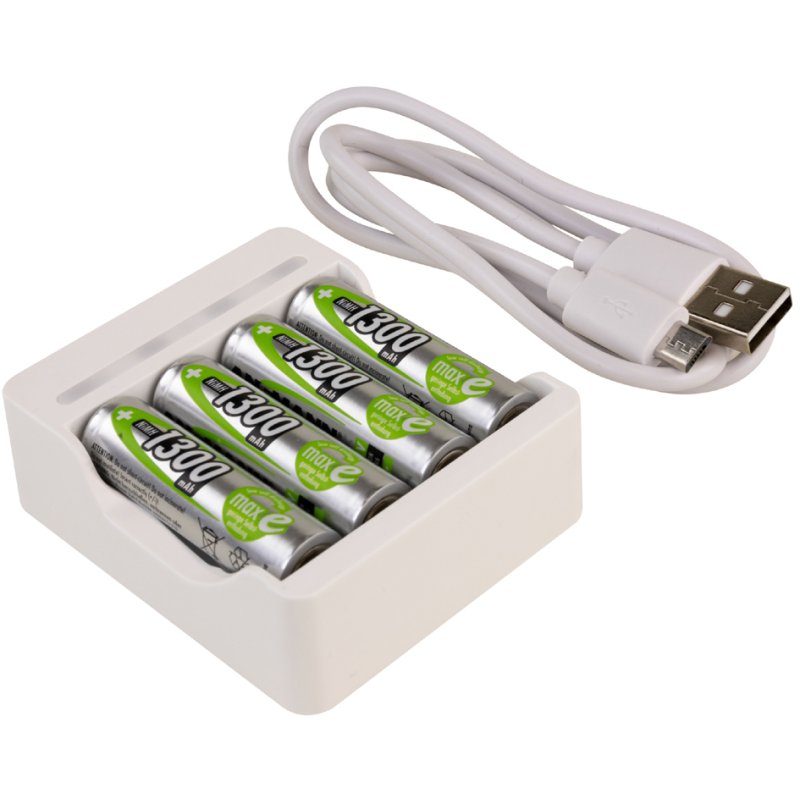 ANSMANN Basic II oplader met 2 AA batterijen 1.300 mAh