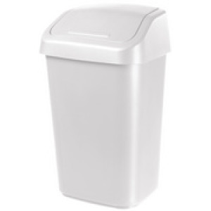 orthex vuilnisbak met scharnierend deksel, 10 liter, wit, PP