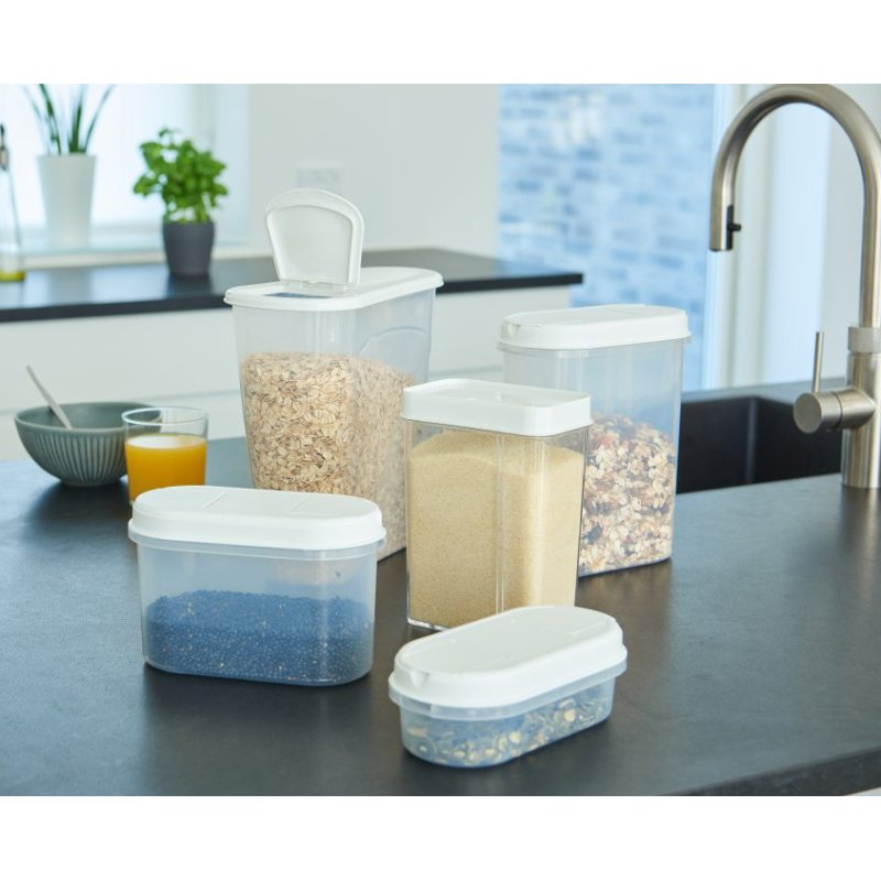 Droogvoerdoos Margriet, 1,2 liter, grijs