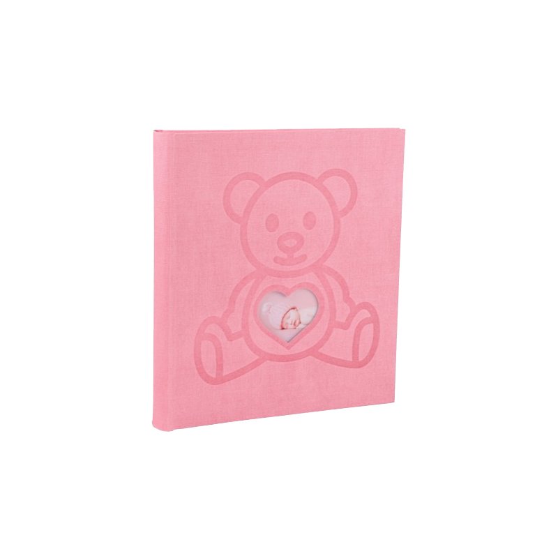 Prentalbum Teddybeer, 290 x 320 mm, roze