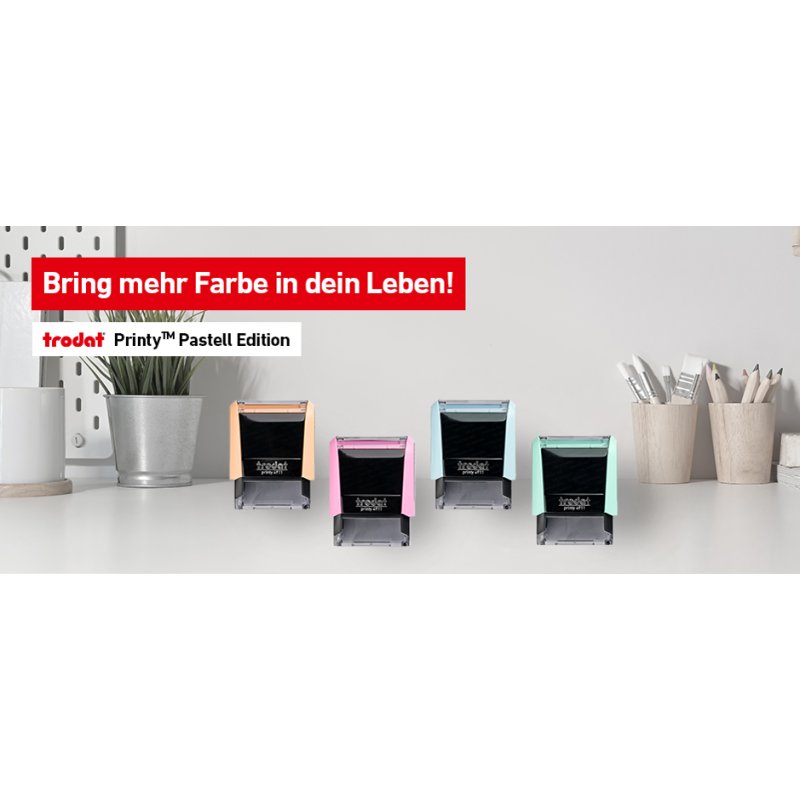 Tekststempelautomaat Printy 4911 4.0, pastelsinaasappel