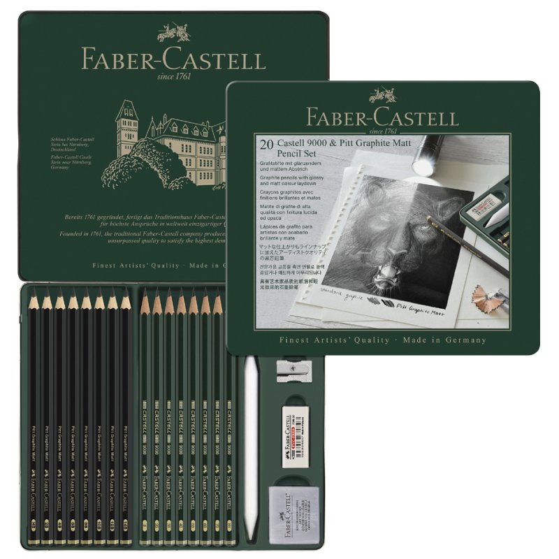 Faber-Castell PITT potlodenset - 16 potloden met accessoires