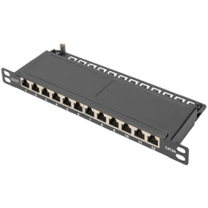 DIGITUS 10" Patch Panel Cat.6A 12-poorts geschermd zwart