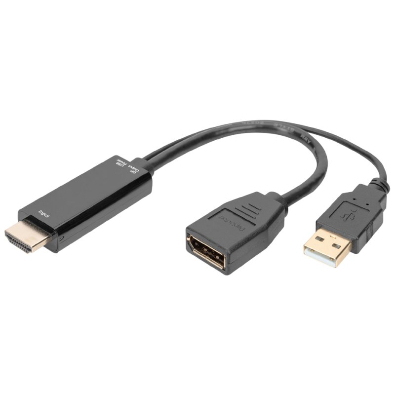 DIGITUS 4K HDMI naar DisplayPort adapter 0,2m