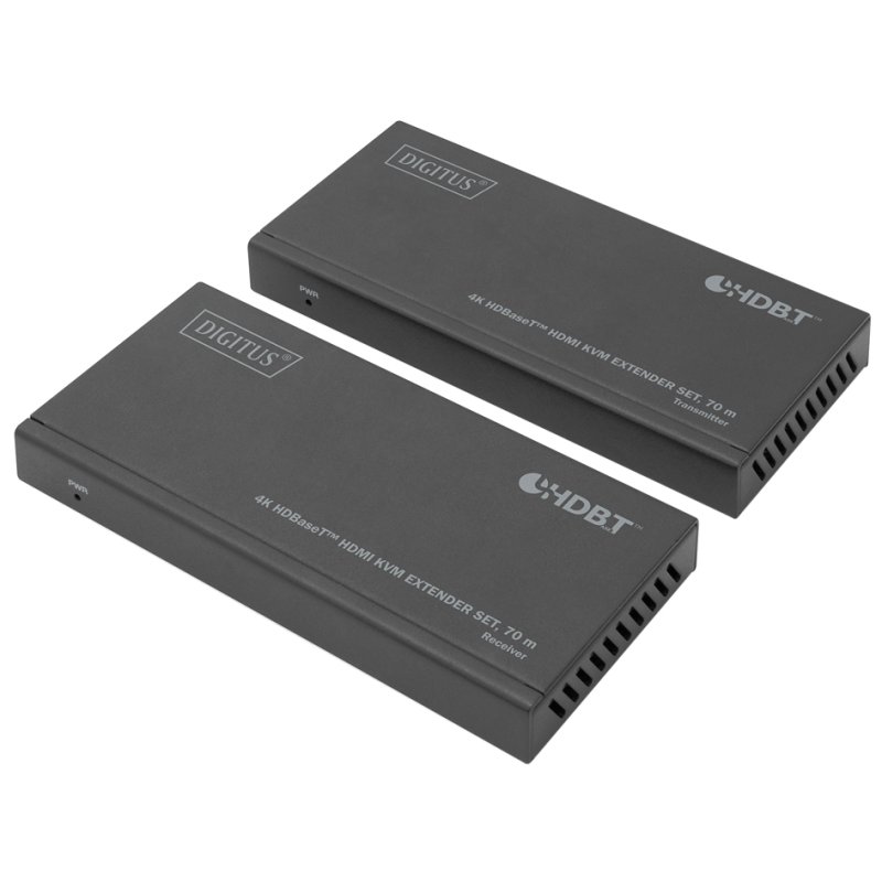 DIGITUS 4K HDBaseT HDMI KVM verlengset 70m zwart