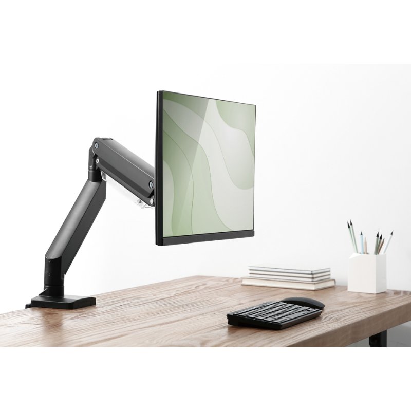 DIGITUS Universele Monitorarm met klembevestiging, zwart