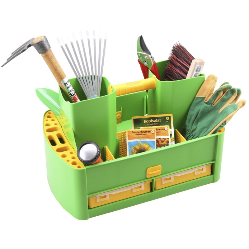 Allit tuingereedschapskist GardenAid groen/geel 485x295x300mm