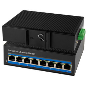 LogiLink Industriële Gigabit Ethernet PoE Switch 8-poorts