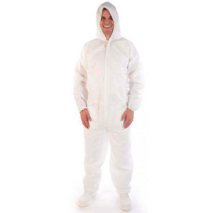 HYGOSTAR PP-overall met capuchon, wit, XXL