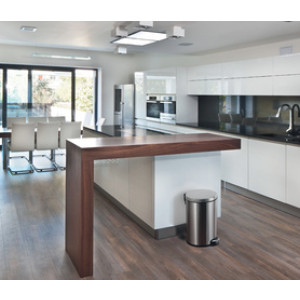 DURABLE pedaalemmer edelstaal rond 20 liter zilver