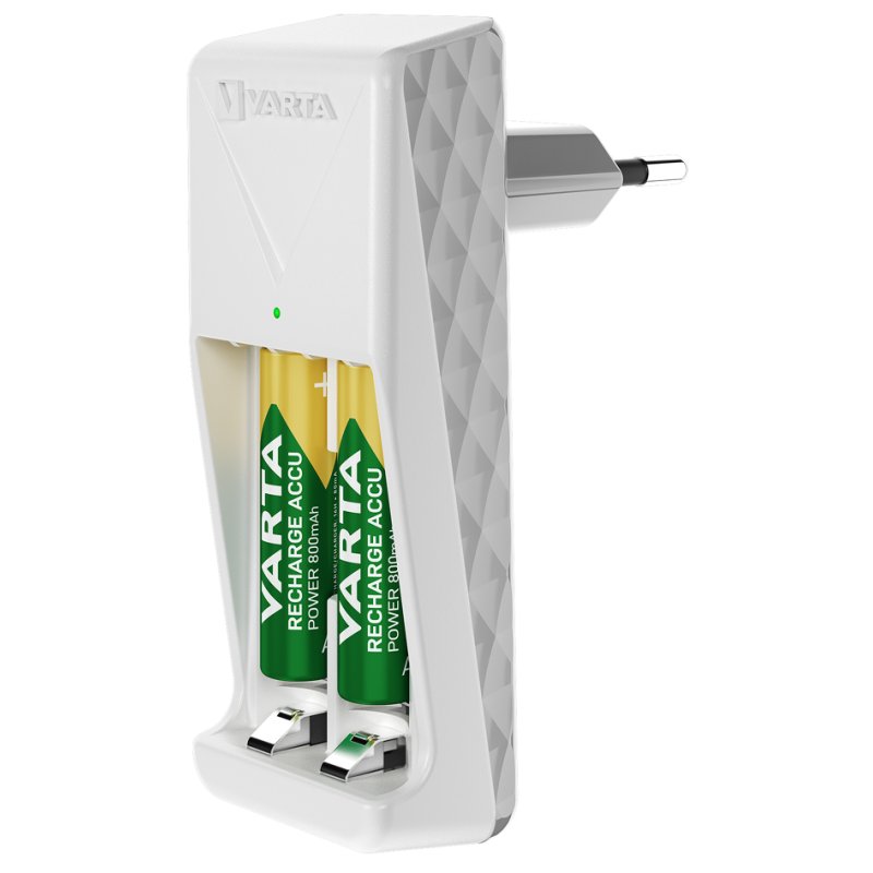 VARTA Mini oplader wit inclusief 2x AAA accu's 800 mAh