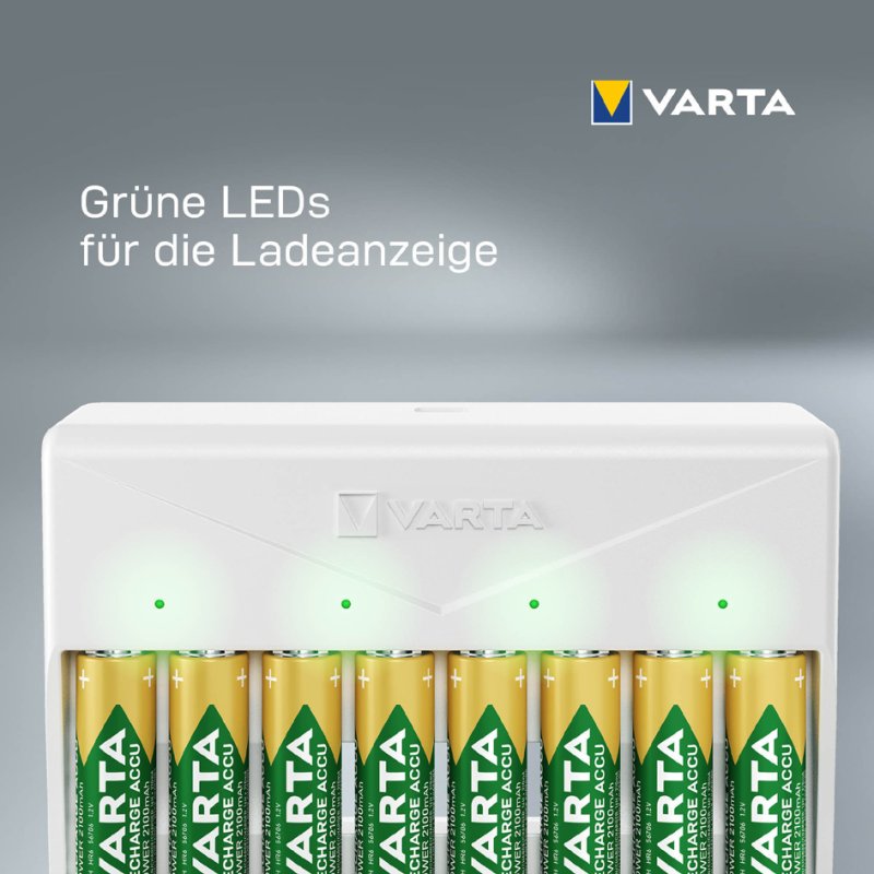 VARTA Multi Batterijlader wit, voor AA en AAA NiMH batterijen