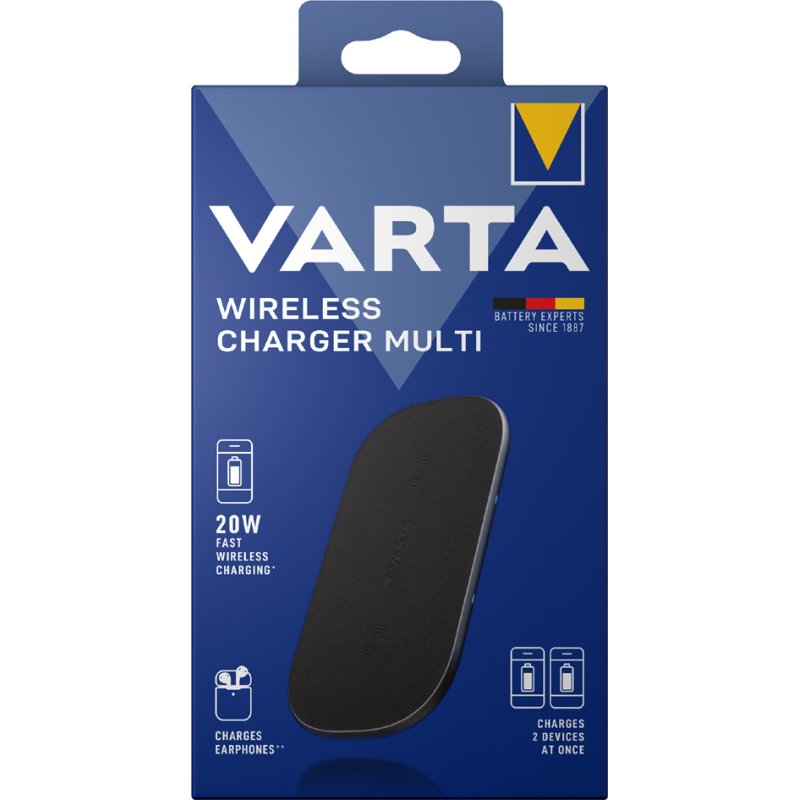 VARTA Draadloze Oplader Multi 20W Inductie Wireless Charger