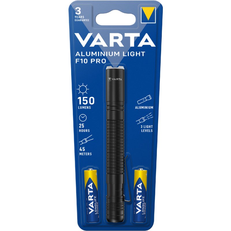 VARTA zaklamp aluminium F10 Pro zwart
