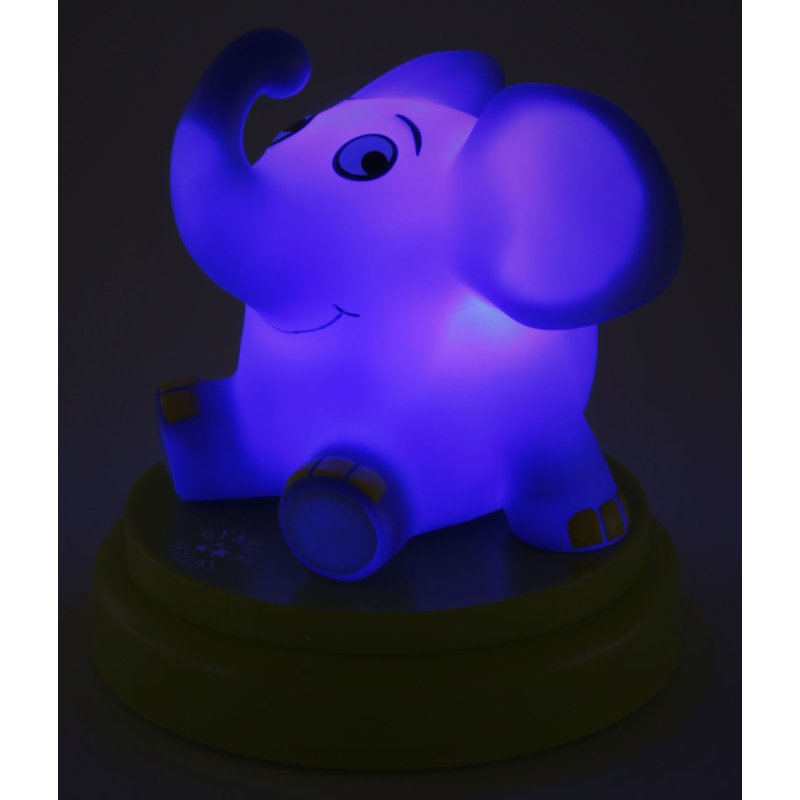 Nachtlampje 'Olifant', blauw/groen