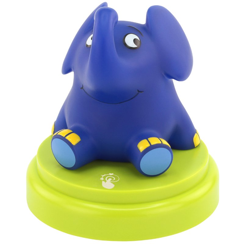Nachtlampje 'Olifant', blauw/groen