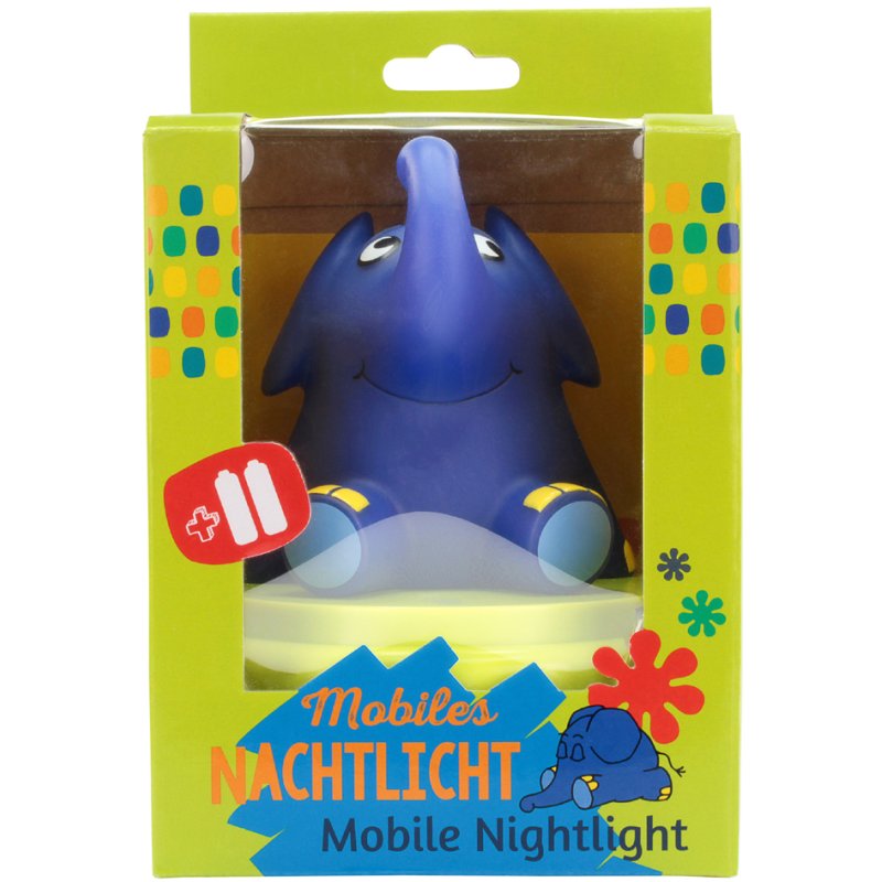 Nachtlampje 'Olifant', blauw/groen