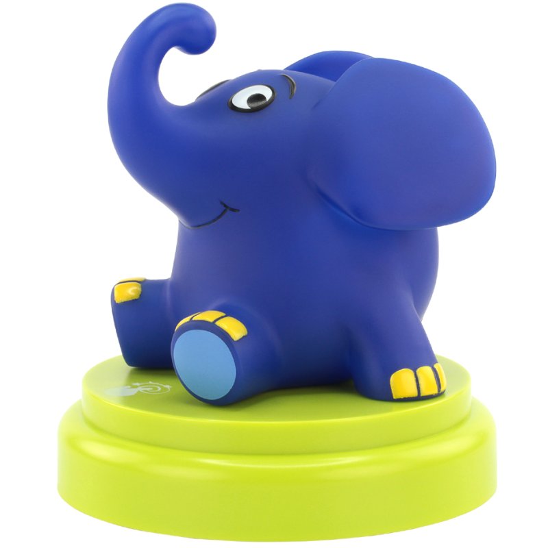Nachtlampje 'Olifant', blauw/groen