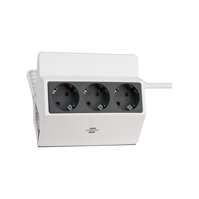 Brennenstuhl stekkerdoos 3-voudig klembaar wit