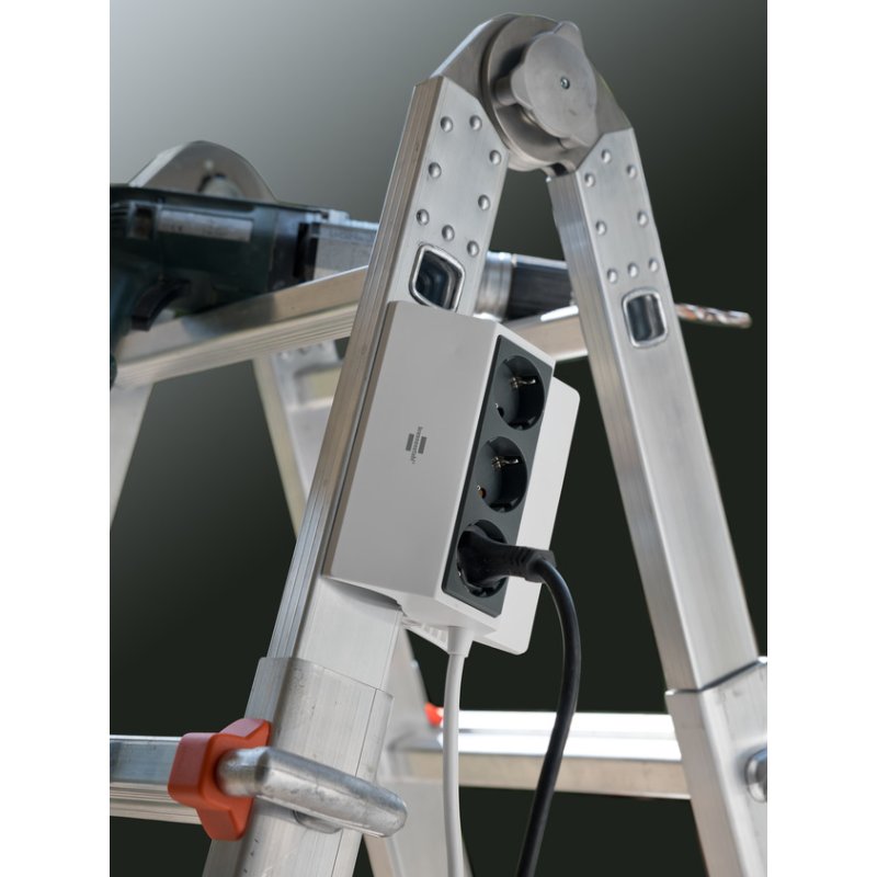 Brennenstuhl stekkerdoos 3-voudig klembaar wit