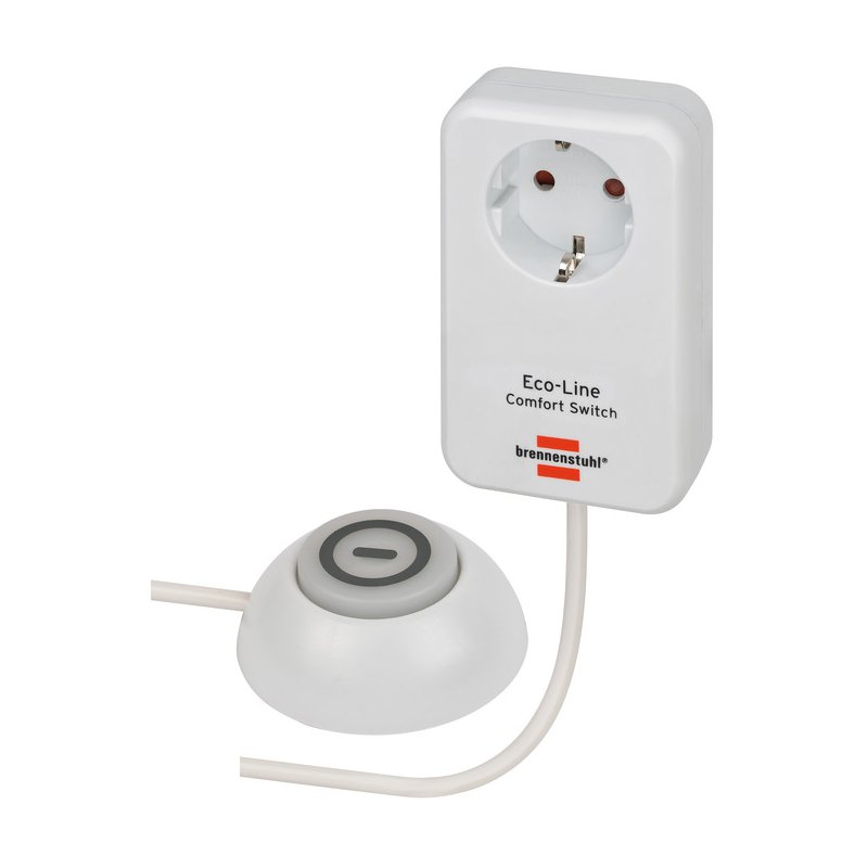 Brennenstuhl schakelbare wandcontactdoos met verlichte voetschakelaar 1,5m