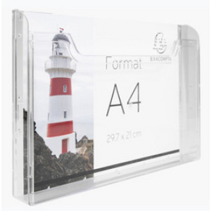 EXACOMPTA Wandprospecthouder A4 dwars, 1 vak, glashelder