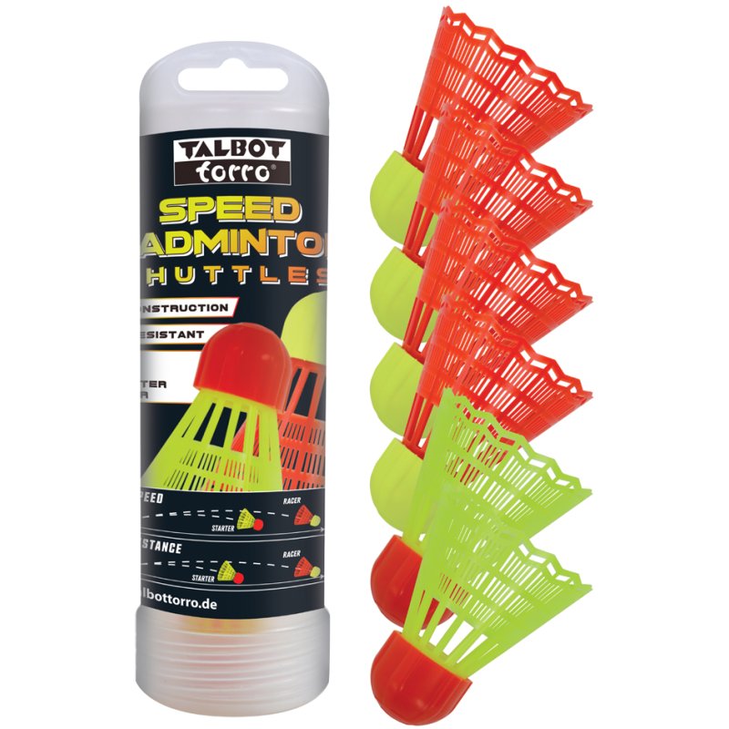 Talbot torro Snelle Badmintonshuttles, verpakking van 6