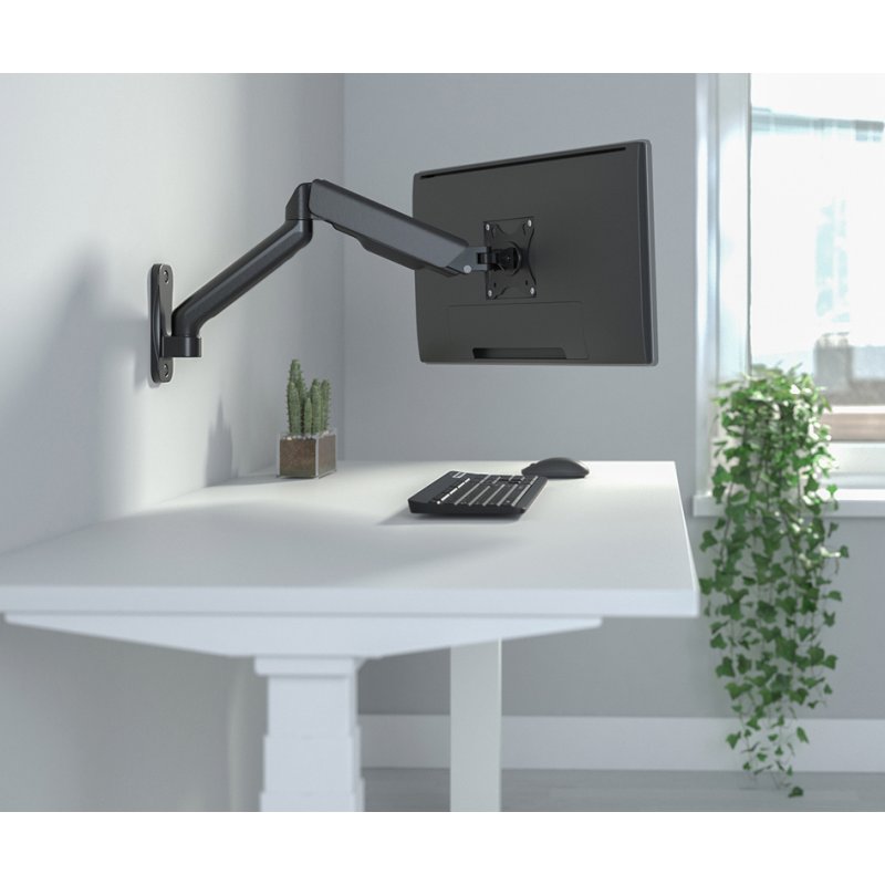 DIGITUS universele monitorarm voor wandmontage, zwart