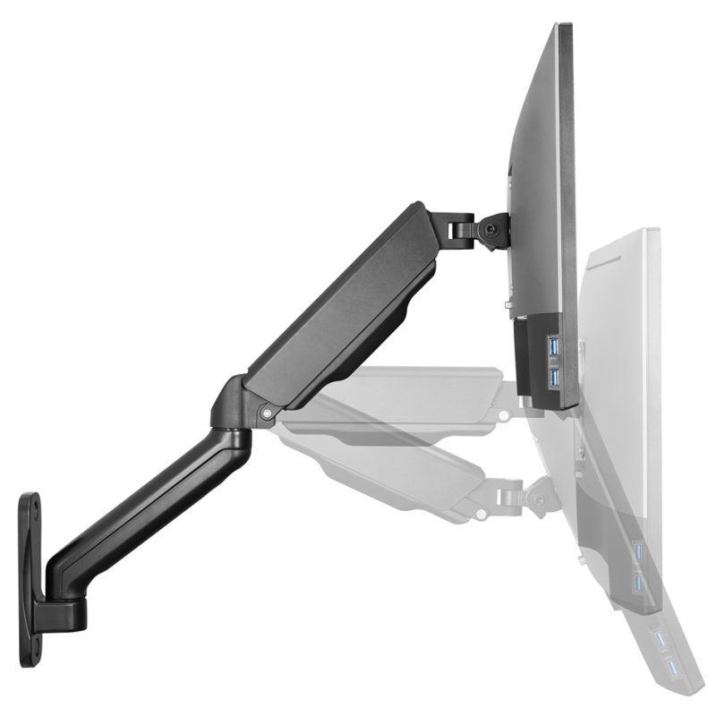 DIGITUS universele monitorarm voor wandmontage, zwart