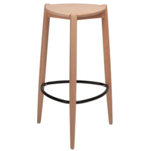 Barkrukken PAPERFLOW LUCK, set van 2, van beuken